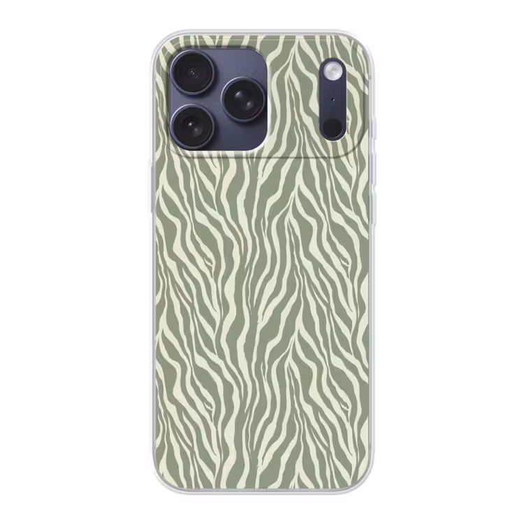 Telefoonhoesje Softcase - Zebra - Motief - Groen — 1