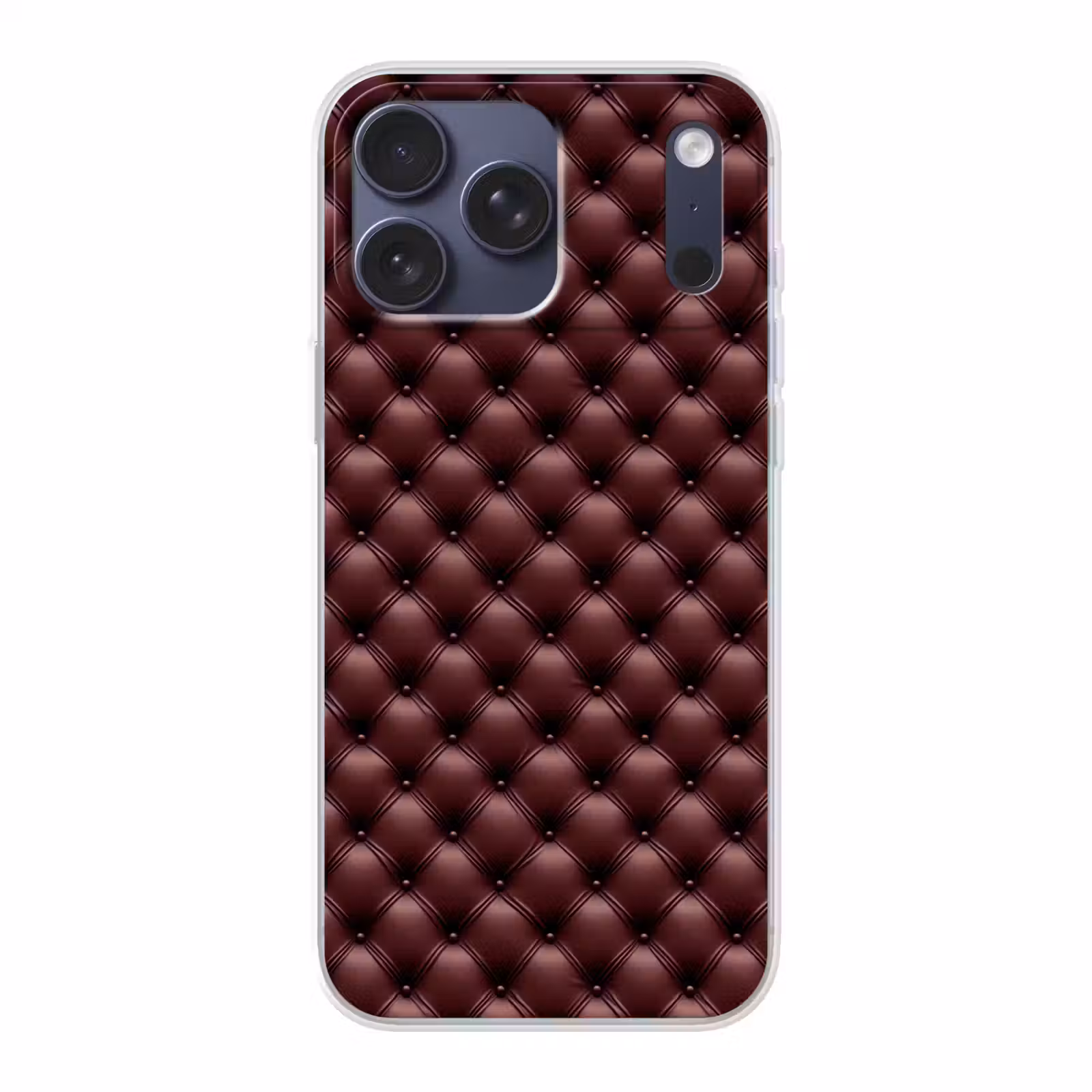 Telefoonhoesje Softcase - Leer - Patroon - Bordeaux — 1