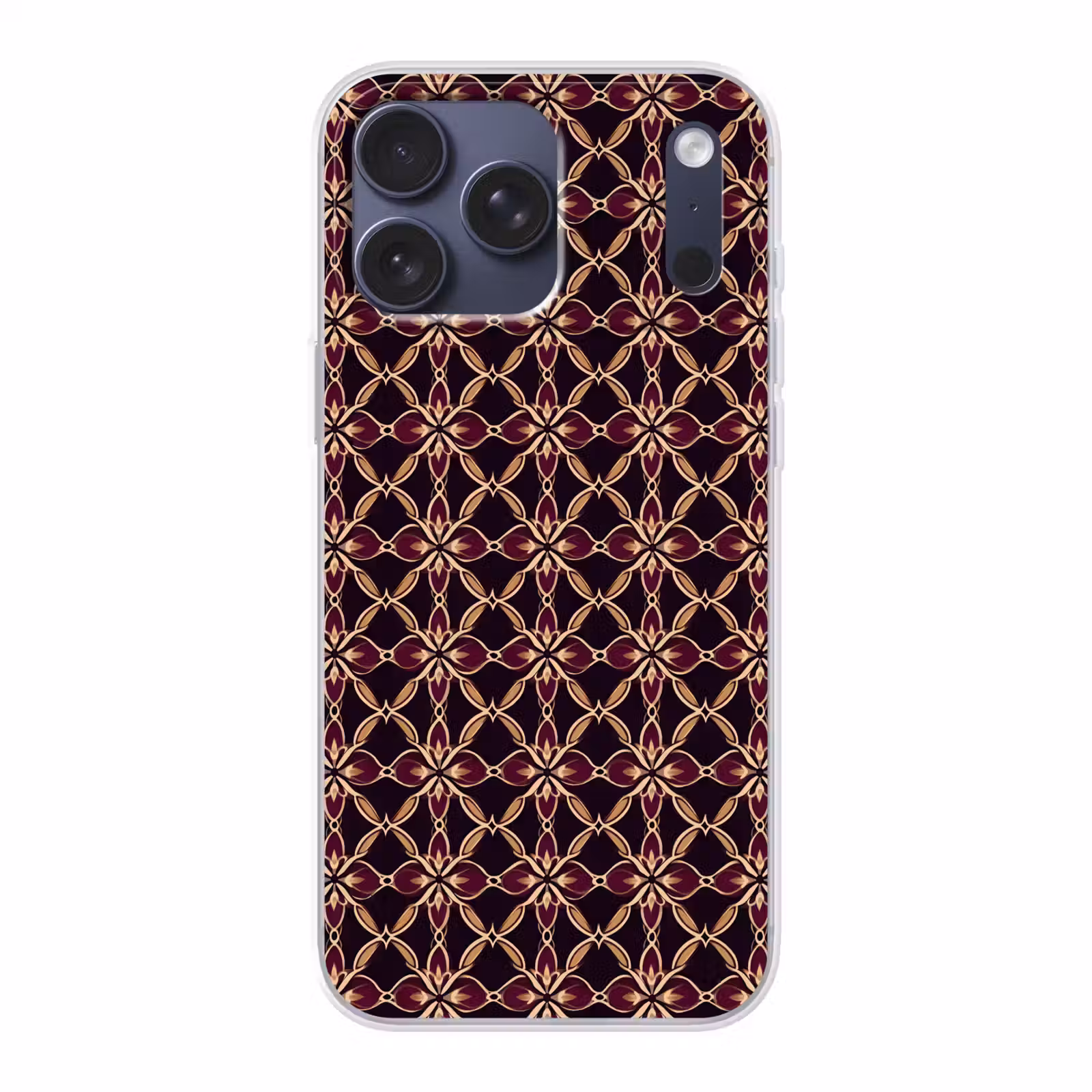 Telefoonhoesje Softcase - Symmetrisch - Tegel - Burgundy — 1