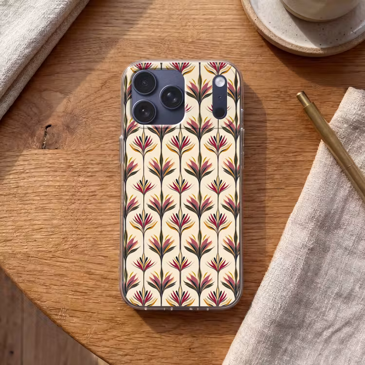 Telefoonhoesje Softcase - Waaier - Motief - Kleurrijk — 2