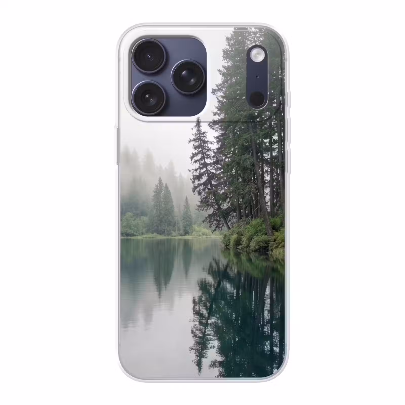 Telefoonhoesje Softcase - Bergen - Meer - Bos — 1