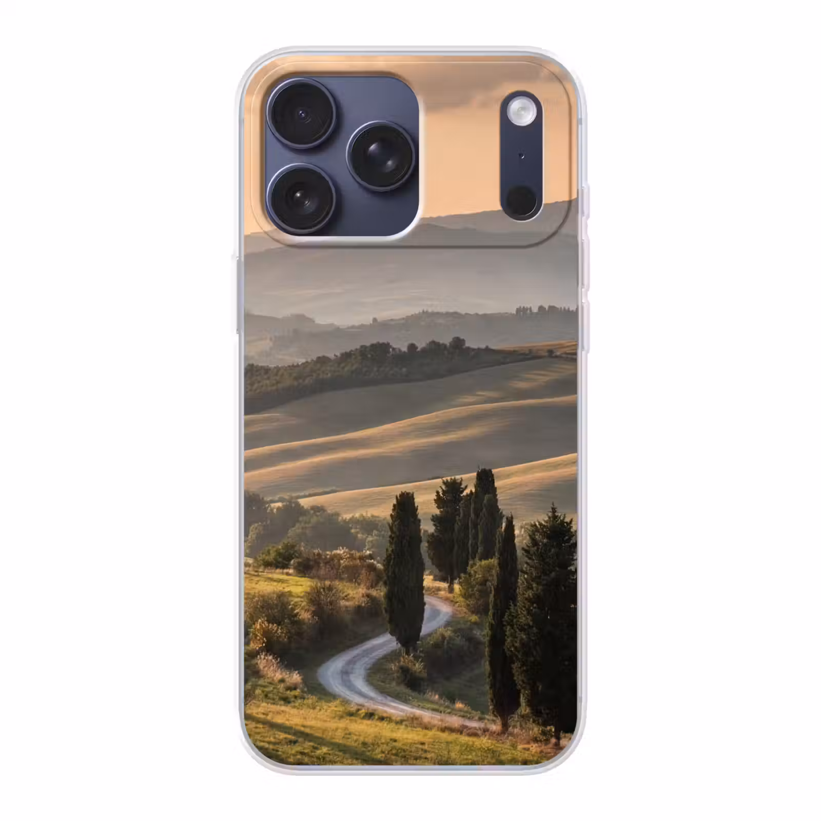 Telefoonhoesje Softcase - Toscaans - Landschap - Heuvels — 1