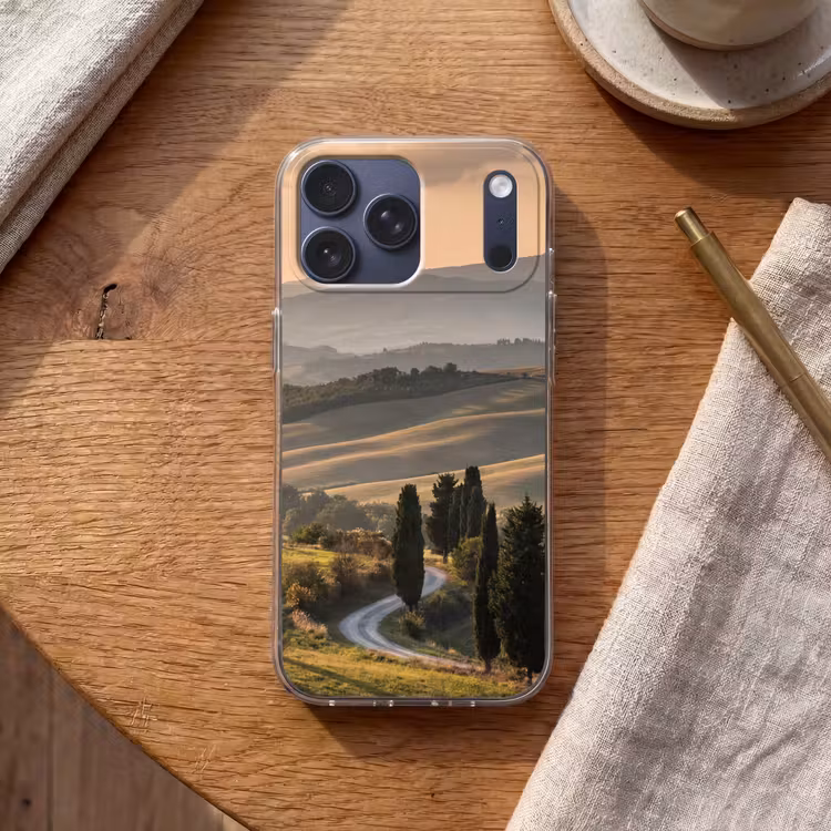 Telefoonhoesje Softcase - Toscaans - Landschap - Heuvels — 2