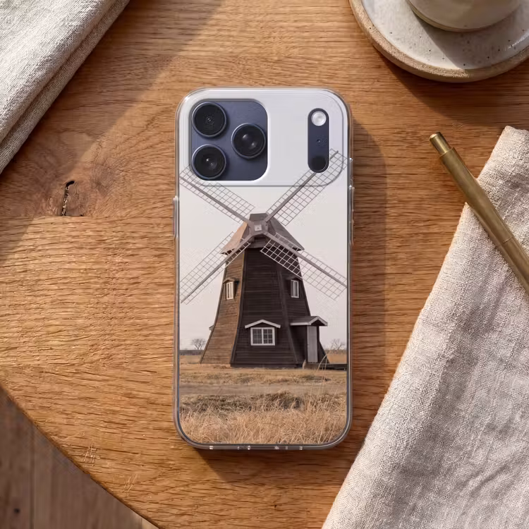 Telefoonhoesje Softcase - Windmolens - Landschap - Veld — 2