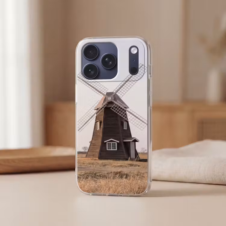 Telefoonhoesje Softcase - Windmolens - Landschap - Veld — 3