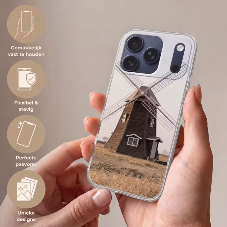 Telefoonhoesje Softcase - Windmolens - Landschap - Veld — 4
