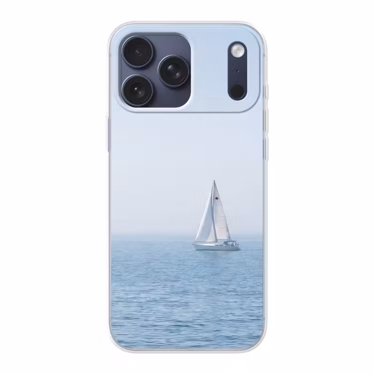 Telefoonhoesje Softcase - Horizon - Zeilboot - Zee — 1