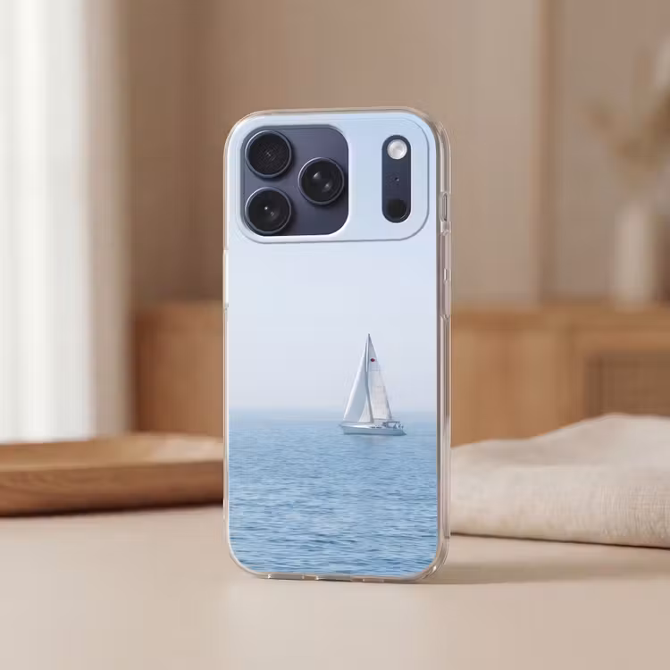 Telefoonhoesje Softcase - Horizon - Zeilboot - Zee — 3