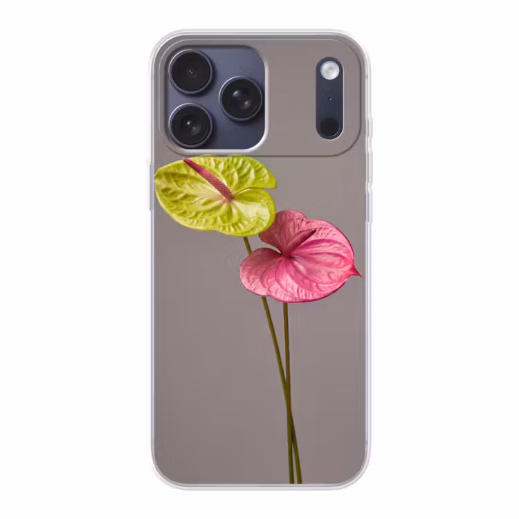 Telefoonhoesje Softcase - Planten - Anthurium - Groen - Roze — 1