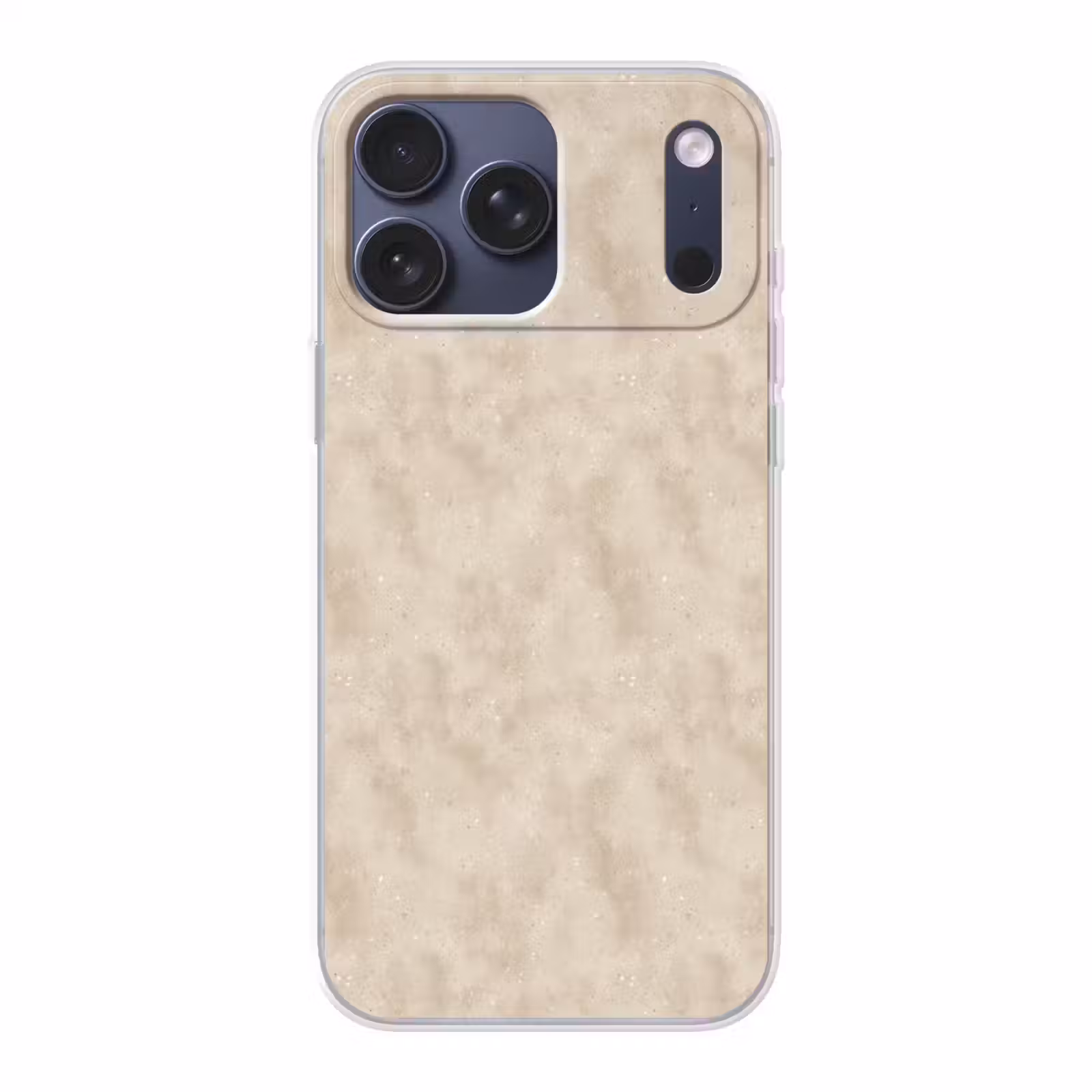 Telefoonhoesje Softcase - Structuur - Spikkels - Beige — 1