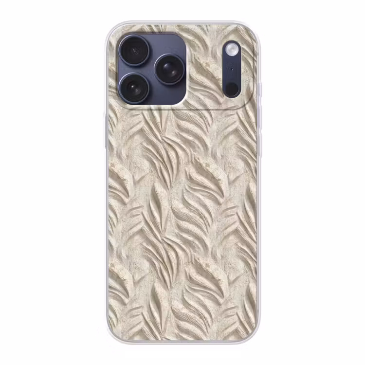 Telefoonhoesje Softcase - Textuur - Reliëf - Beige — 1