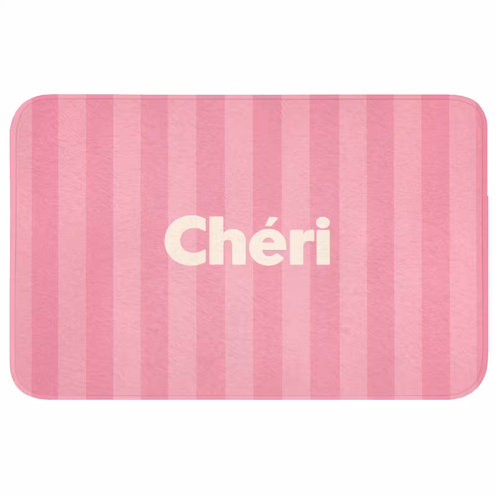 Badmat - Gestreept - Roze - Chéri — 1