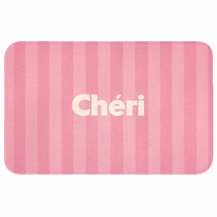Badmat - Gestreept - Roze - Chéri — 1