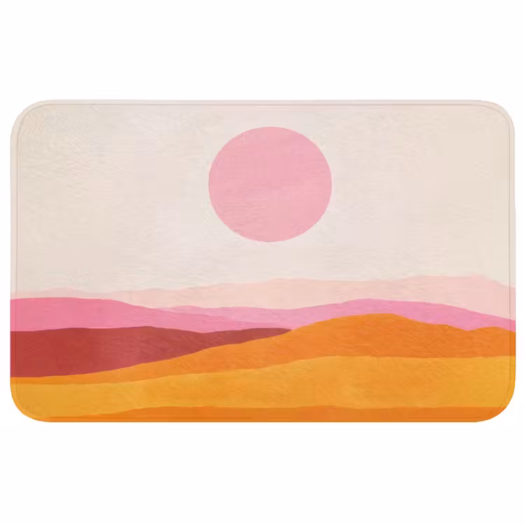 Badmat - Heuvels - Oranje - Zon - Abstract — 1