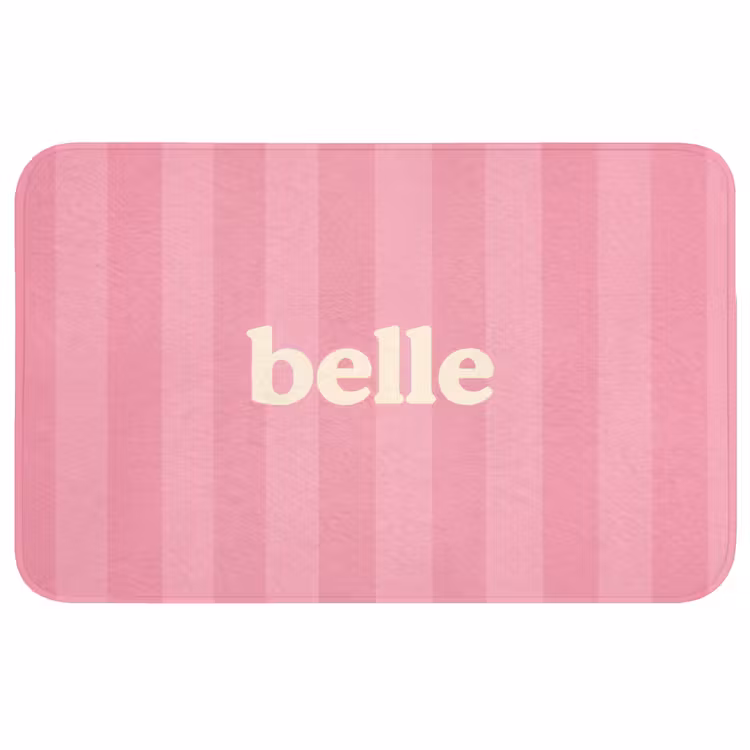 Badmat - Roze - Gestreept - Belle — 1