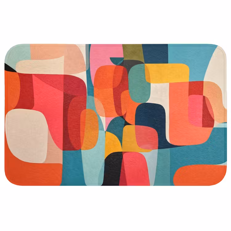 Badmat - Vormen - Kleurrijk - Abstract - Vlakken — 1