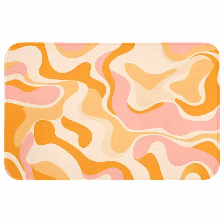 Badmat - Abstract - Golvend - Oranje — 1
