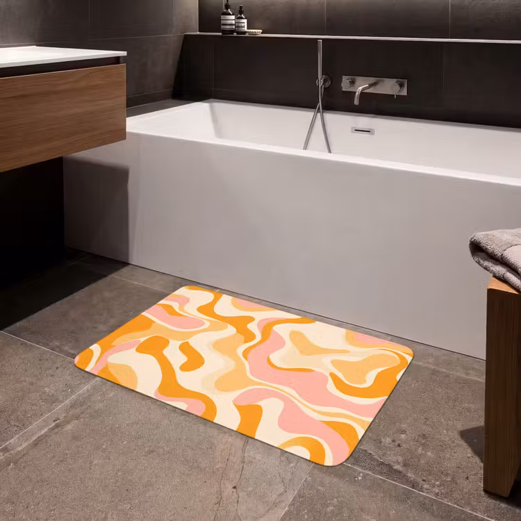 Badmat - Abstract - Golvend - Oranje — 4