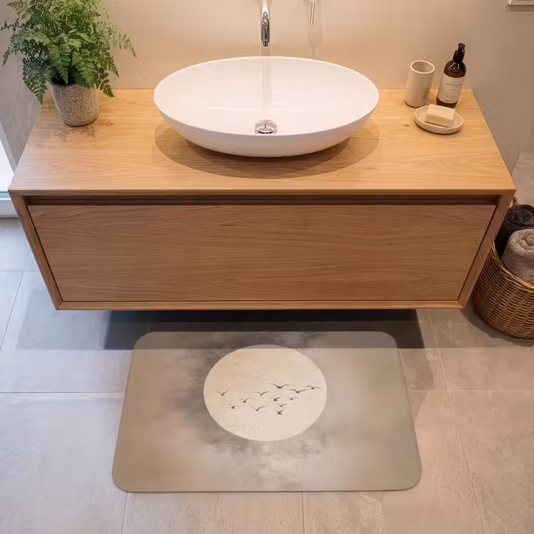 Badmat - Vogel - Beige - Japandi — 2