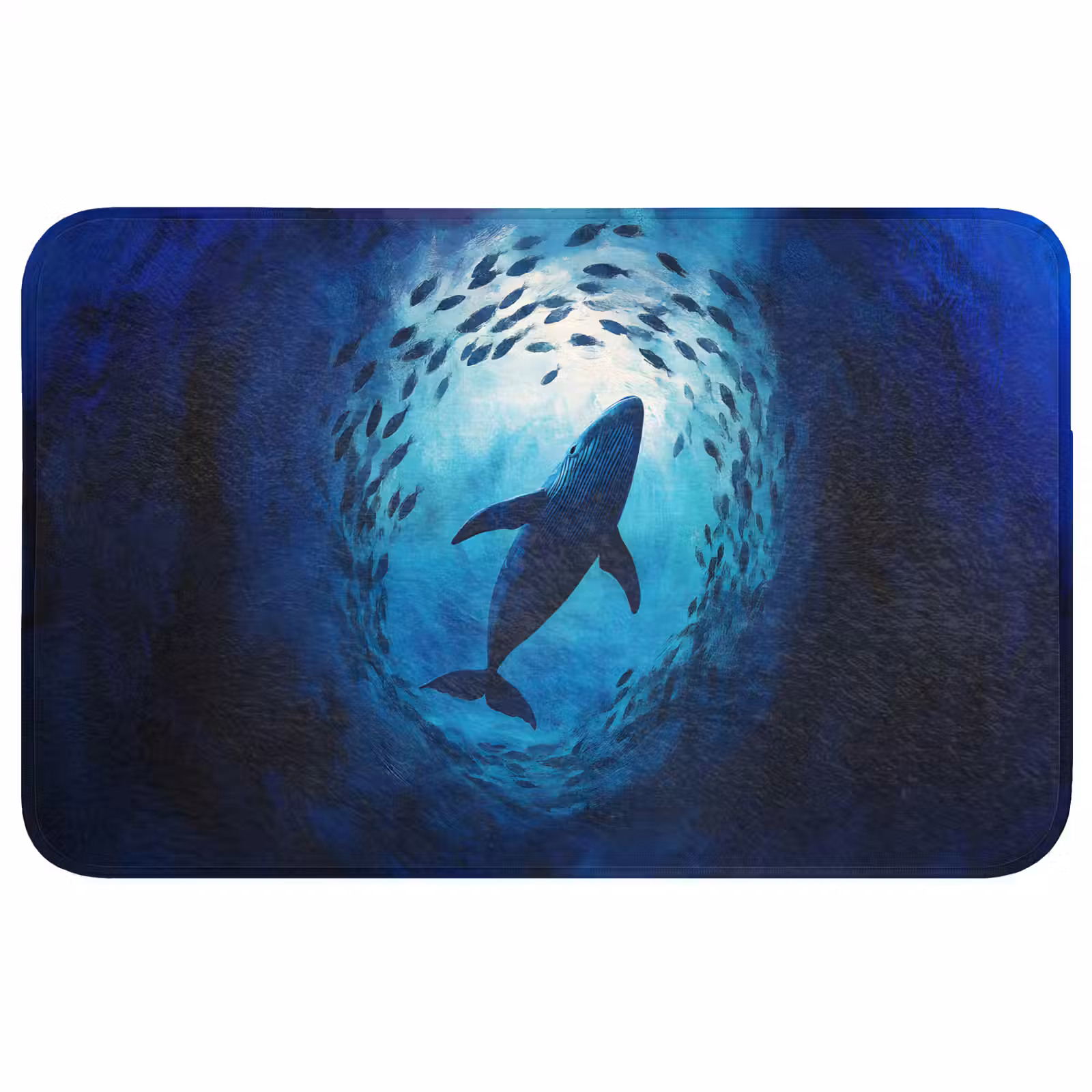 Badmat - Walvis - Vissen - Donkerblauw — 1