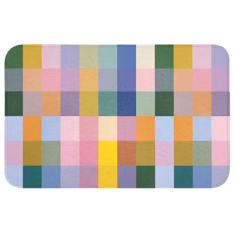 Badmat - Blokken -  Patroon - Gekleurd — 1