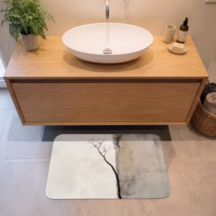Badmat - Wabi sabi - Plant - Beige — 2