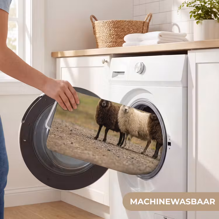 Badmat - Schapen - Bruin - Wit - Grindpad — 7