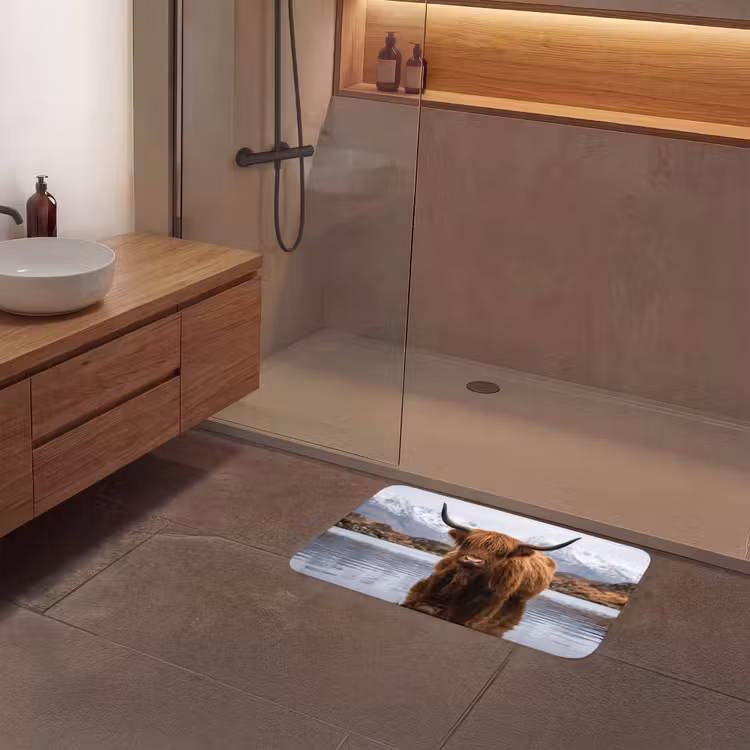 Badmat - Schotse hooglander - Bruin - Water — 6
