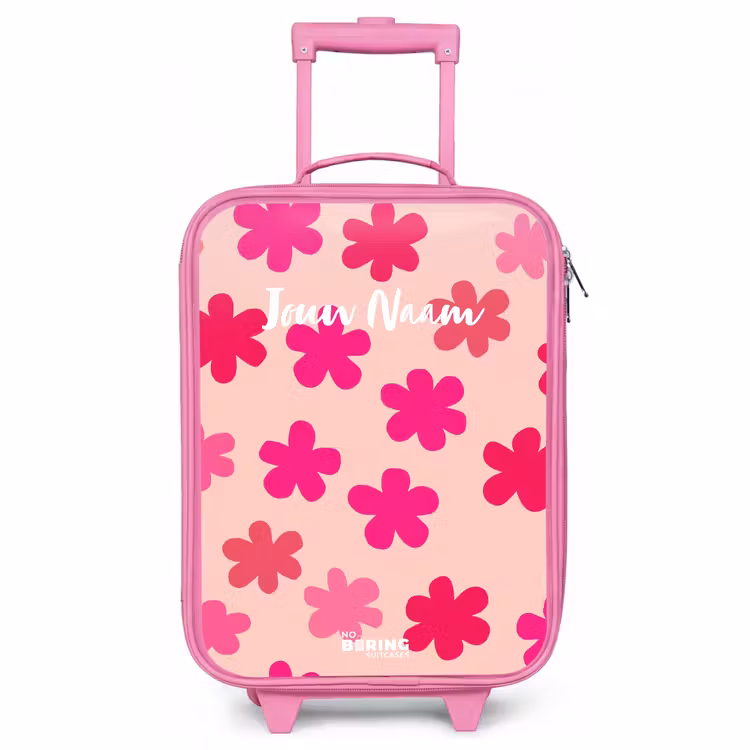 Kinderkoffer - Roze - Roze bloemen — 1