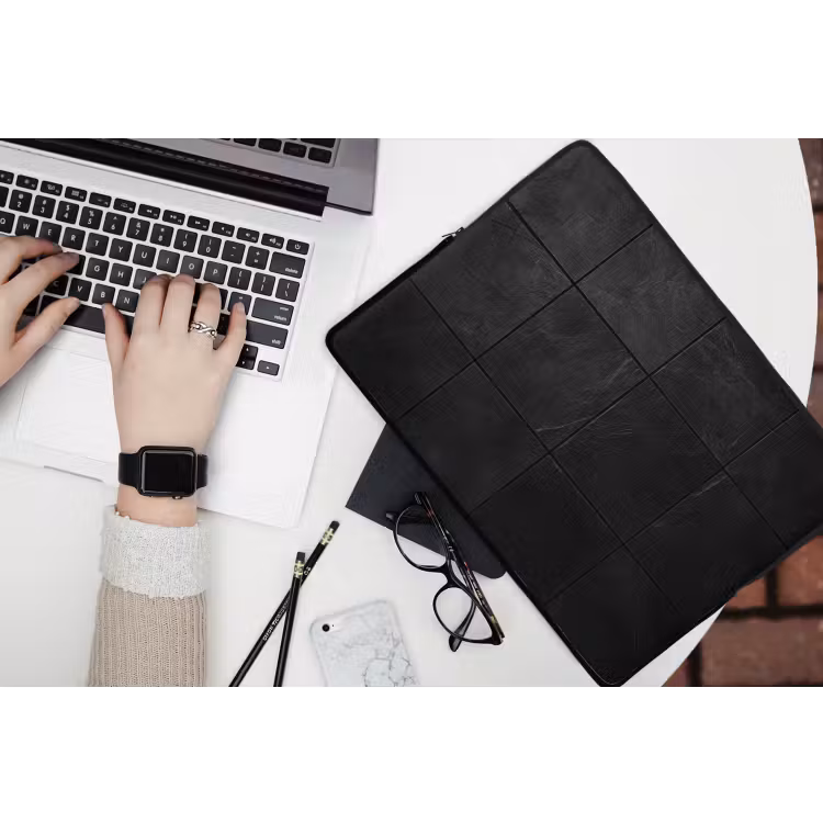 Laptophoes - Zwart - Tegels — 3