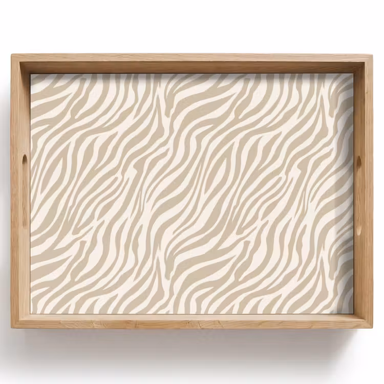 Dienblad - Zebra - Patroon - Beige