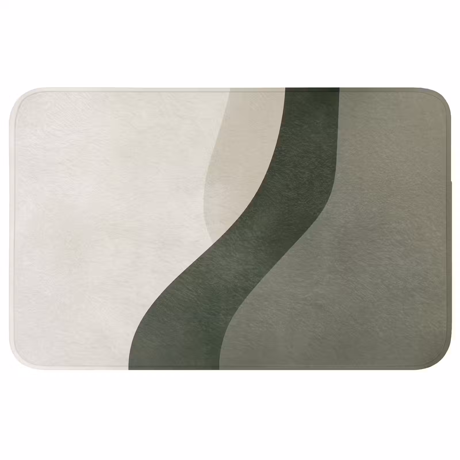Wc Mat - Japandi - Groen - Abstract - Modern — 1
