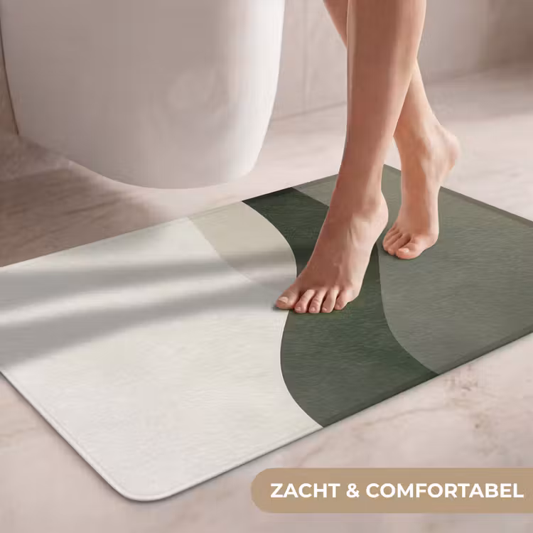 Wc Mat - Japandi - Groen - Abstract - Modern — 7