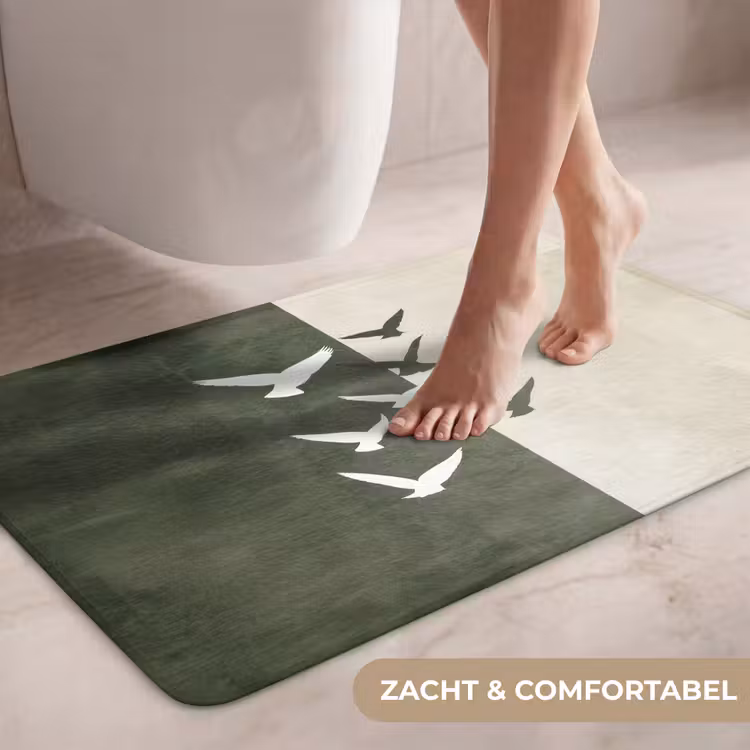 Wc Mat - Japandi - Vogel - Groen — 7