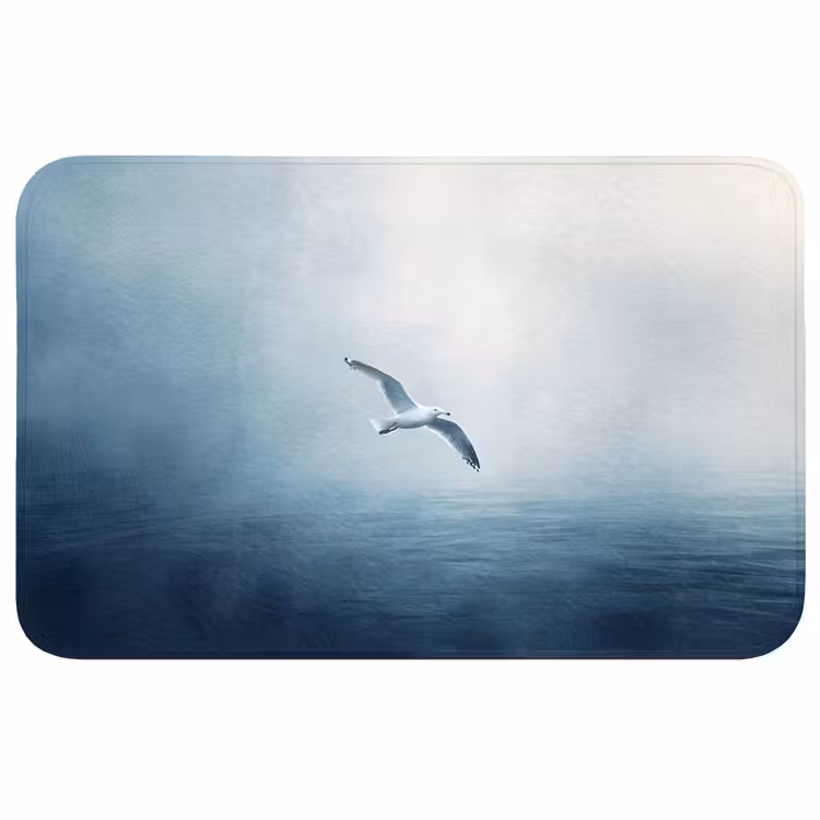 Wc Mat - Meeuw - Wit - Zee - Mistig — 1