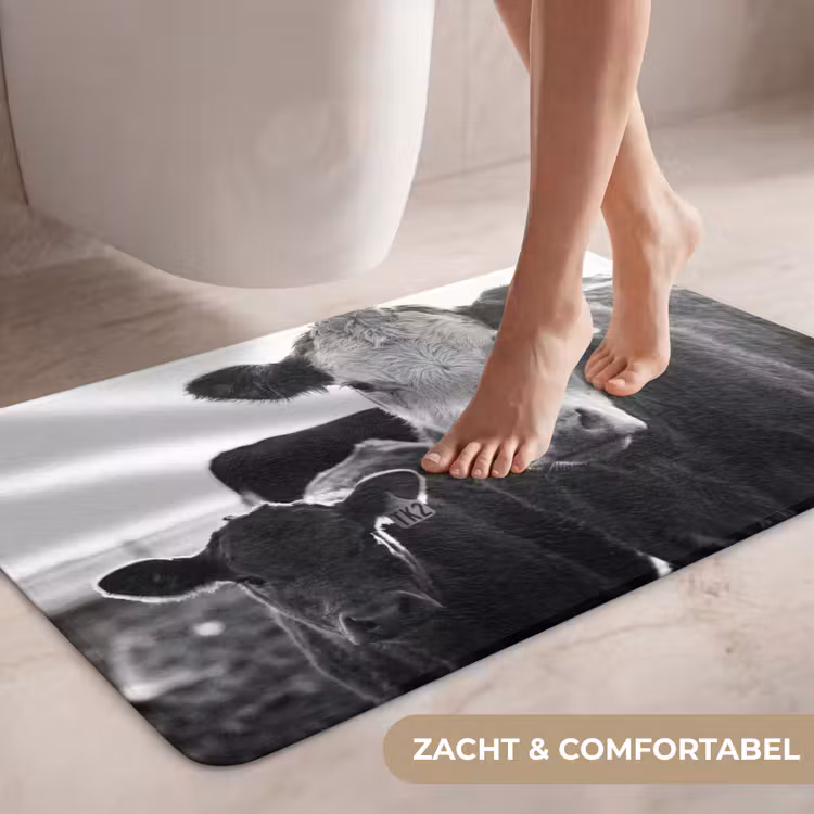 Wc Mat - Koeien - Zwart - Wit — 7