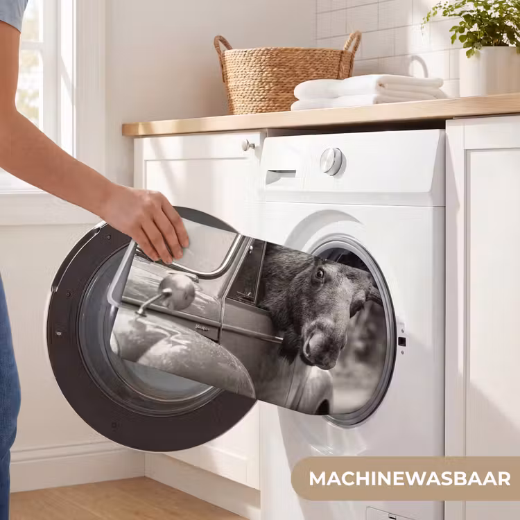 Wc Mat - Eland - Auto - Gewei - Zwart - Wit — 5