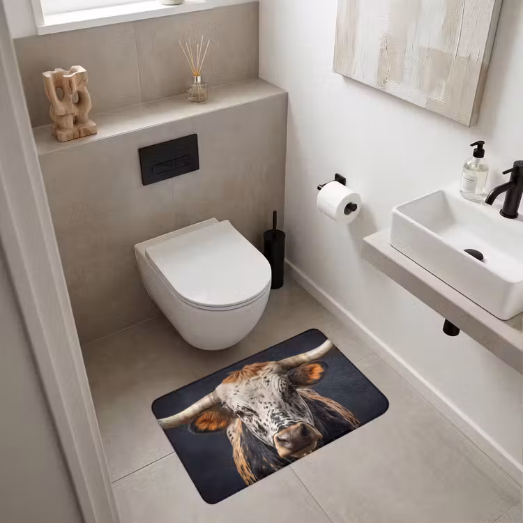 Wc Mat - Stier - Kleurrijk - Hoorns — 6