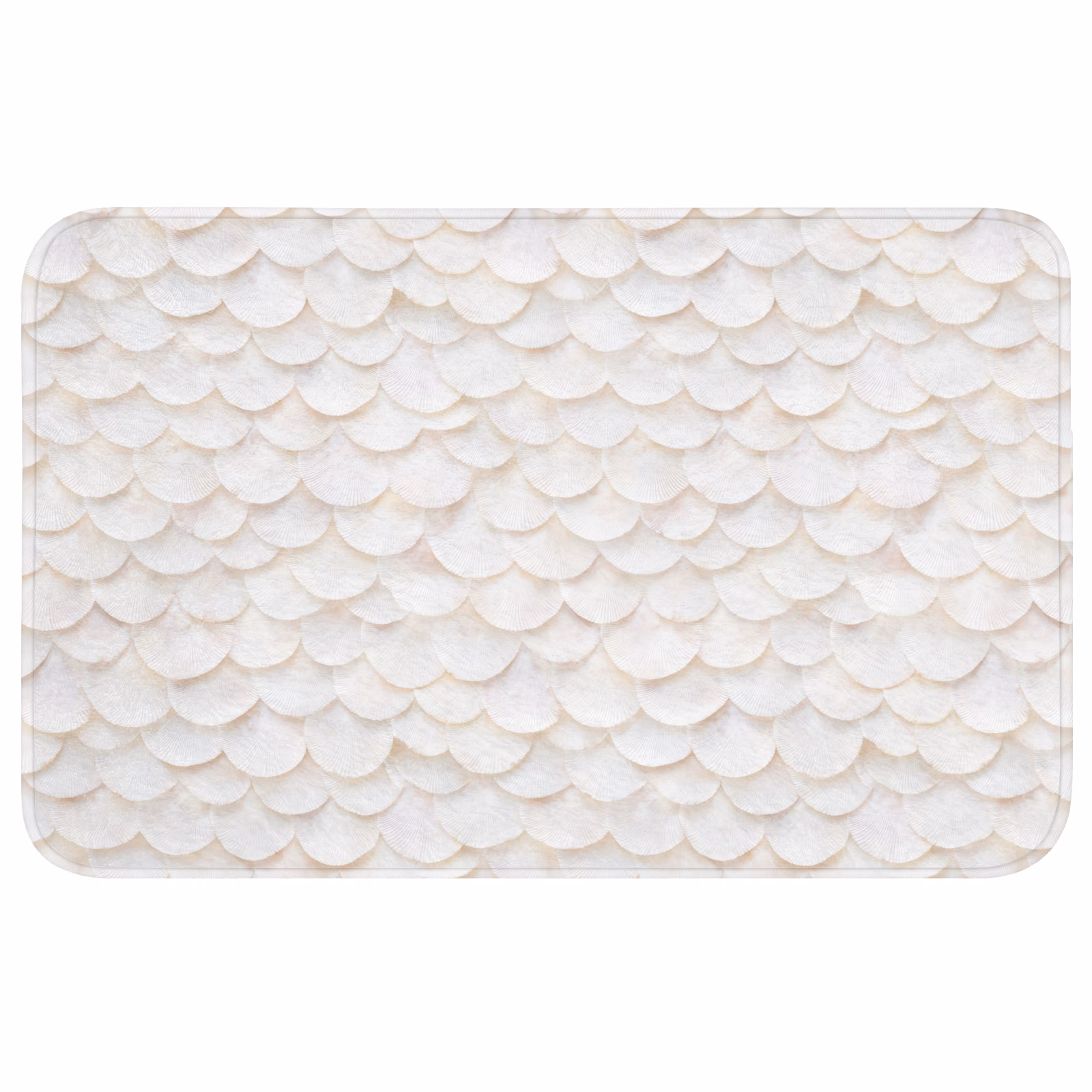 Wc Mat - Schubben - Wit - Elegant — 1