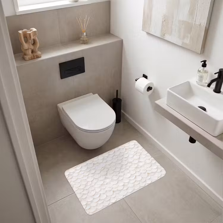 Wc Mat - Schubben - Wit - Elegant — 6