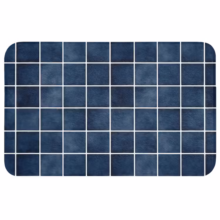 Wc Mat - Tegel - Modern - Blauw — 1