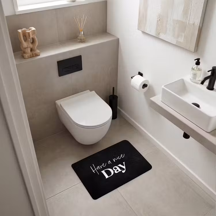 Wc Mat - Have a nice day - Quotes - Zwart - Spreuken — 6