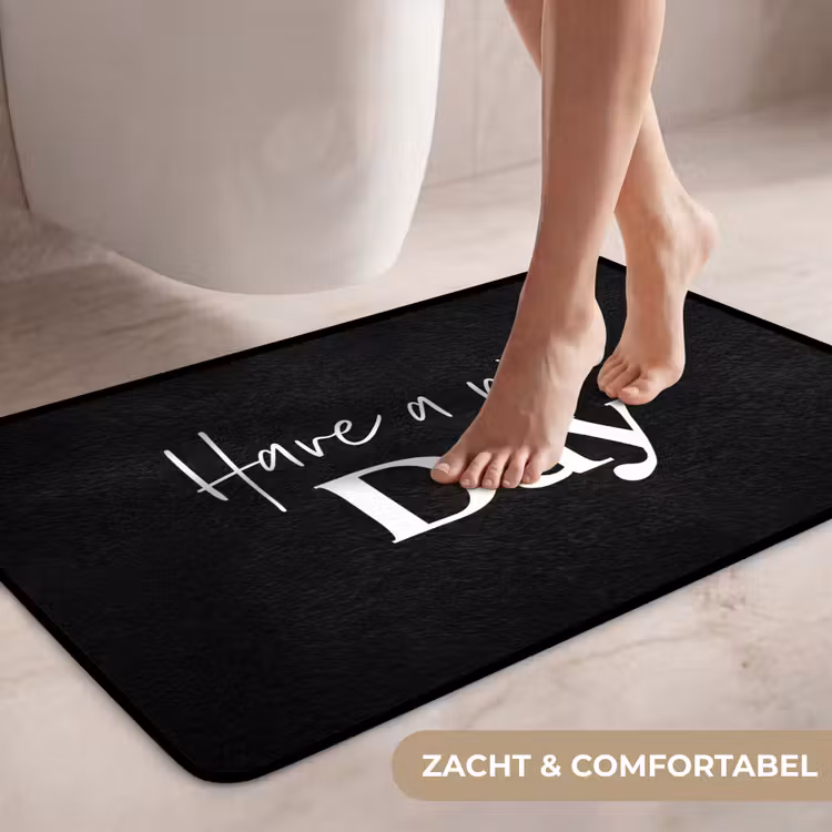Wc Mat - Have a nice day - Quotes - Zwart - Spreuken — 7
