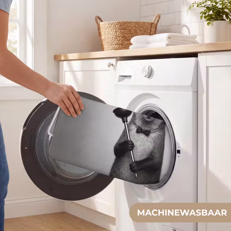 Wc Mat - Vos - Wc-ontstopper - Zwart - Wit — 5