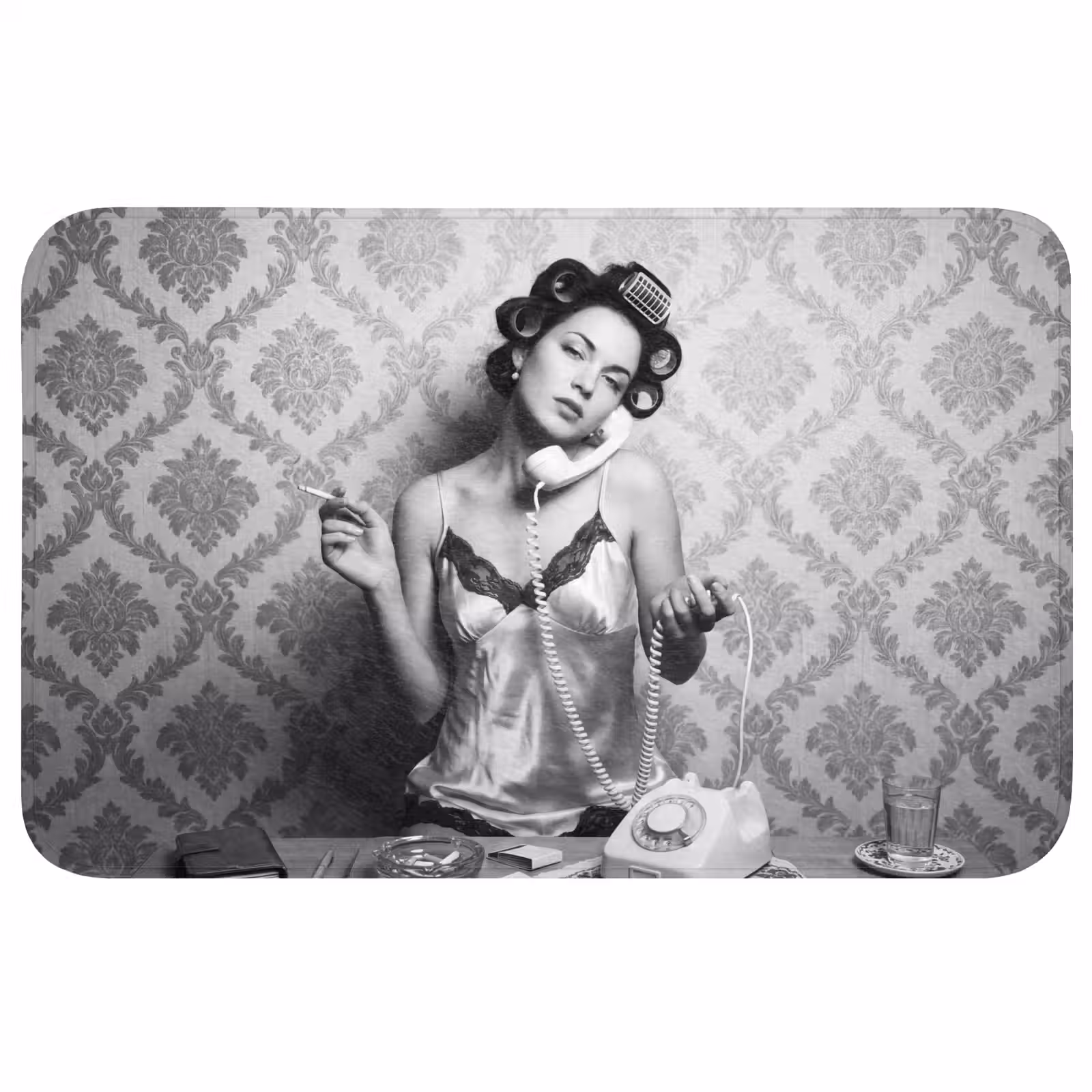 Wc Mat - Chic - Vrouw - Zwart - Wit — 1