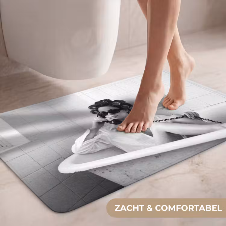 Wc Mat - Bad - Vrouw - Zwart - Wit — 7
