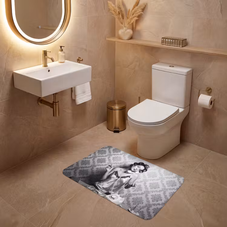 Wc Mat - Chic - Vrouw - Zwart - Wit — 4