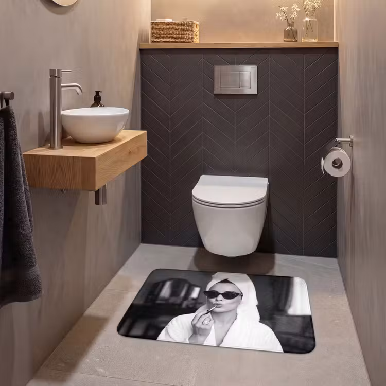 Wc Mat - Zonnebril - Vrouw - Zwart - Wit — 2