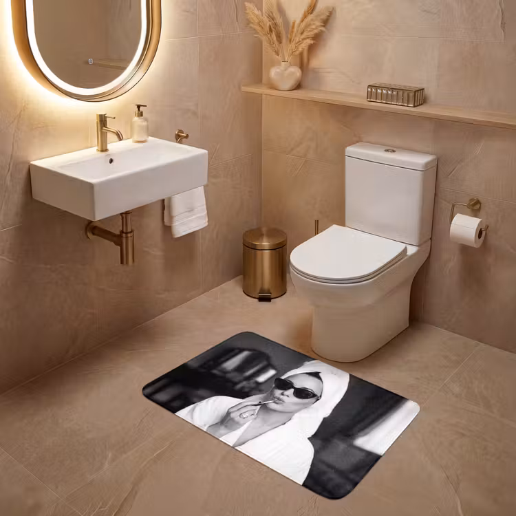 Wc Mat - Zonnebril - Vrouw - Zwart - Wit — 4