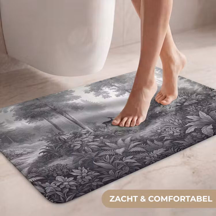 Wc Mat - Bos - Hert - Zwart - Wit — 7